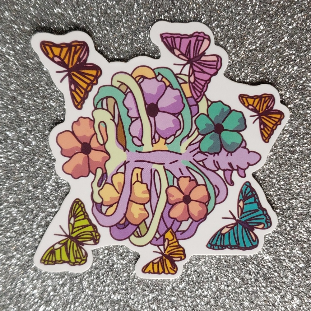 ART GOTHIC PASTLE waterproof sticker rib cage